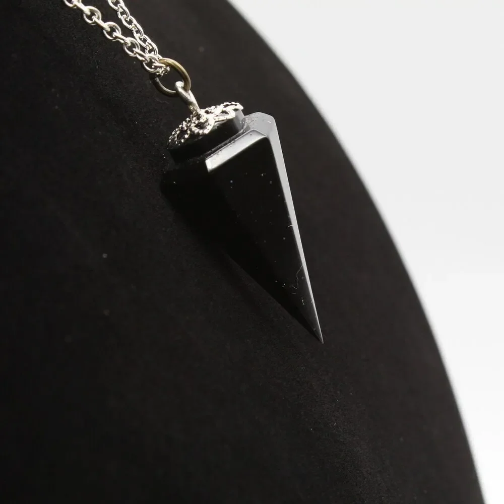 Black Pendulum Pendant Necklace